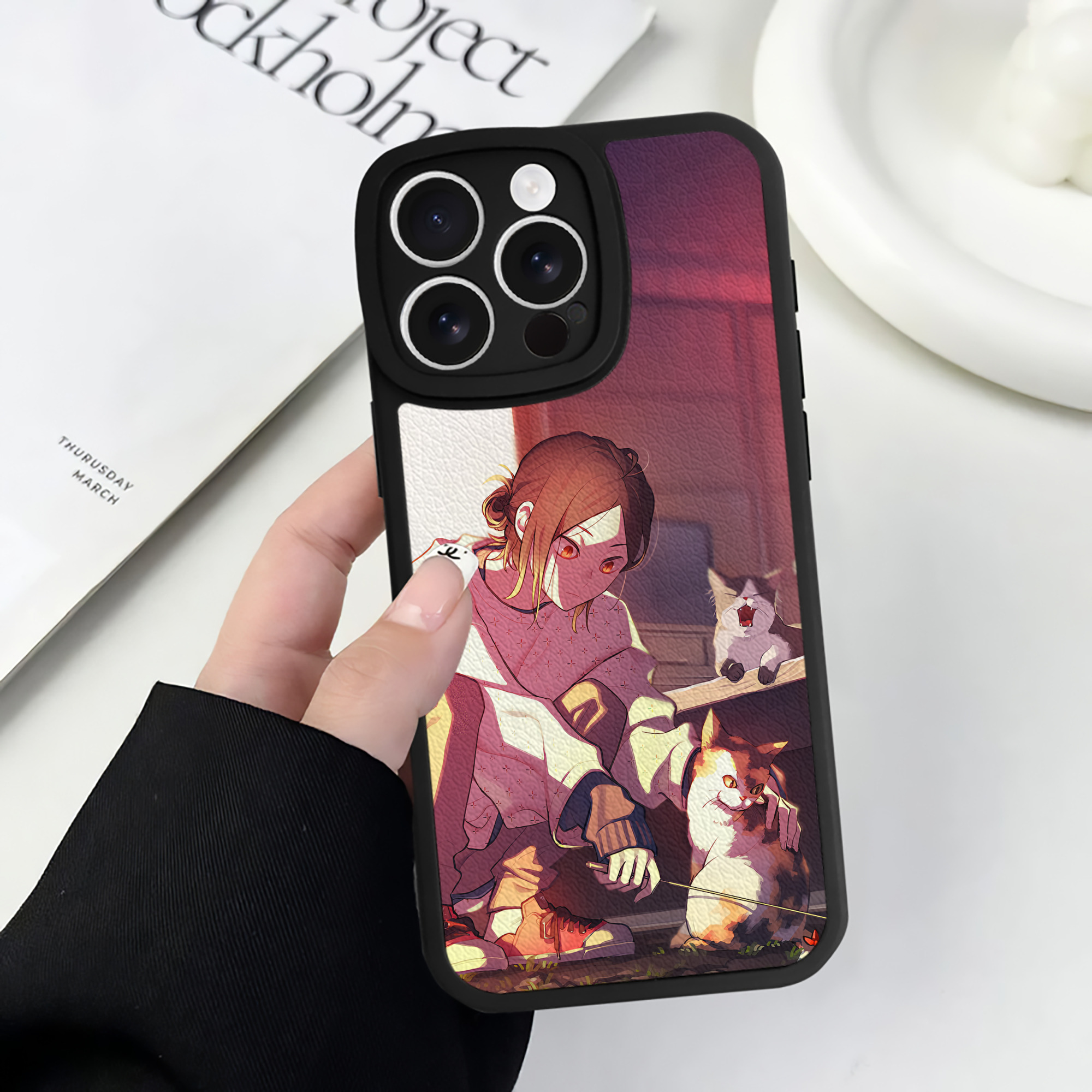 （画像用） ハイキュー!! Haikyu!! 【iPhone 16シリーズ対応】シリコンスマホケース（レザー調） 材質：シリコン
